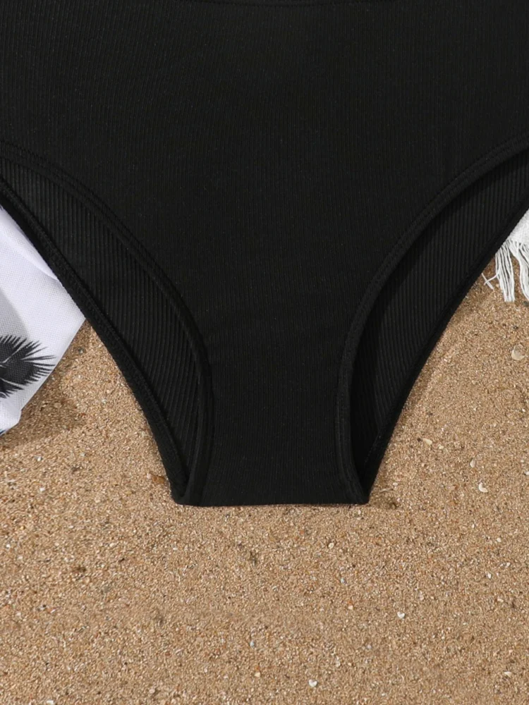 Girls Bikini Swimsuit 2026 New Solid Sling Bikinis Set Children Swimwear High Waist Three Piece Beach Bathing Suit Kids Swimming