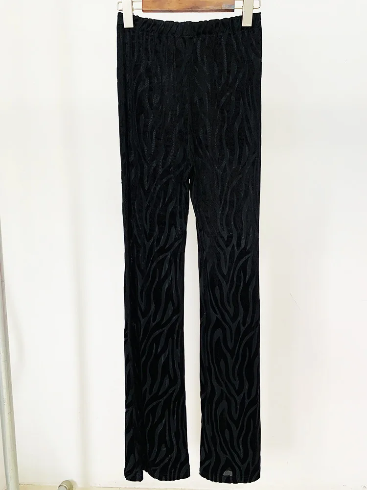 New Celebrity Bodycon Bandage Jumpsuit Fashion Sexy O-Neck Black Women Evening Club Party Dress Casual Flare Pant Suits