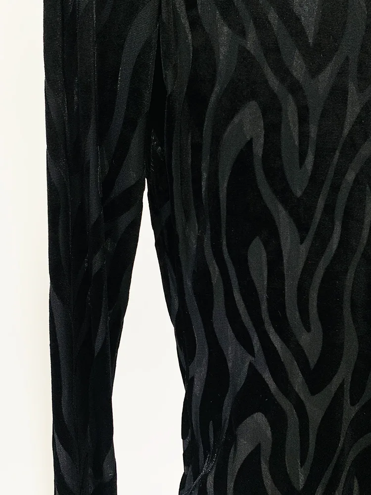 New Celebrity Bodycon Bandage Jumpsuit Fashion Sexy O-Neck Black Women Evening Club Party Dress Casual Flare Pant Suits