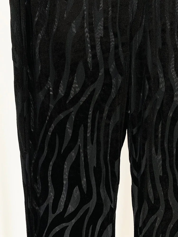 New Celebrity Bodycon Bandage Jumpsuit Fashion Sexy O-Neck Black Women Evening Club Party Dress Casual Flare Pant Suits