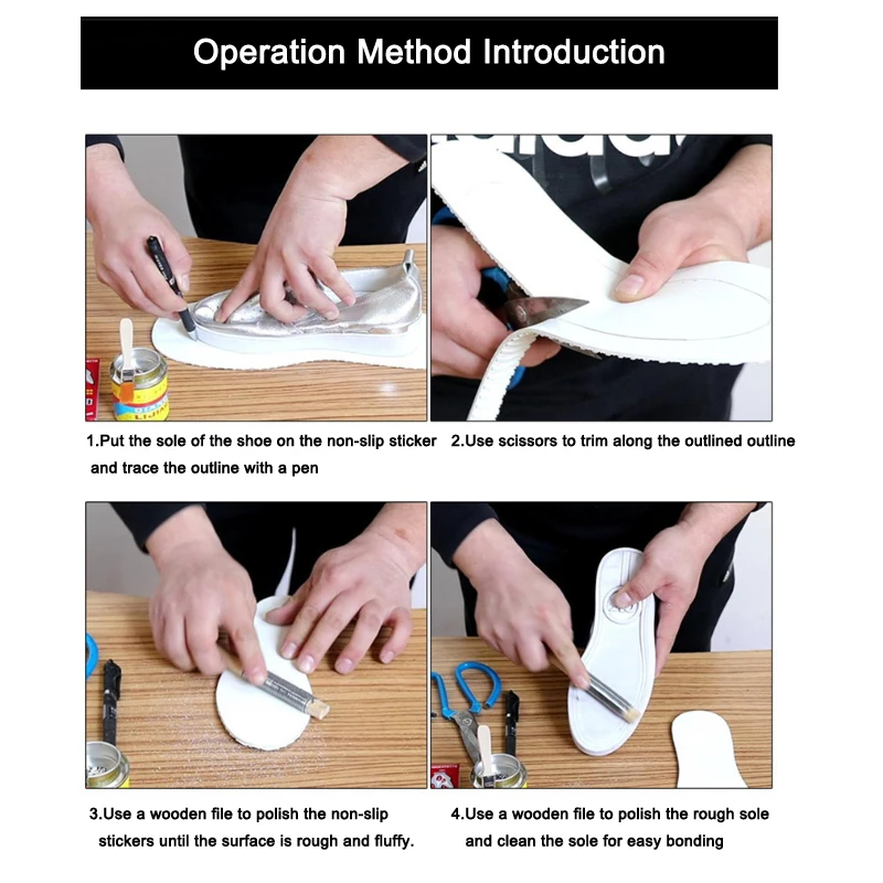 Rubber Soles for Shoes Repair Outsole Replacement Anti Slip Wear-resistant Sole Protector for Sneakers DIY Making Shoes Material