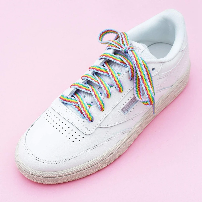 Shoelaces for Shoes Rainbow Sneakers Laces Colorful Flat Gradient Color Low-Cut High Top Canvas Casual Shoelace Shoe Accessories