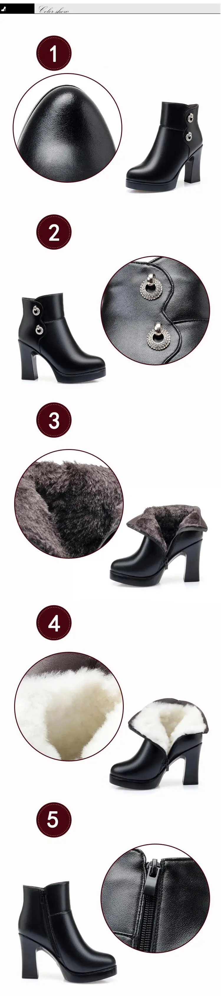 DIMANYU Women Winter Boots 2026 New High Heel Ankle Boots Women Warm Wool Platform Women's Fashion Normal Boots Shoes