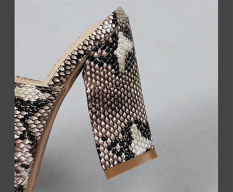 European American Style High-Heel Baotou Semi Slippers Women's 2024 New Waterproof Platform Shoes Ladies Wear Fashion Thick Heel