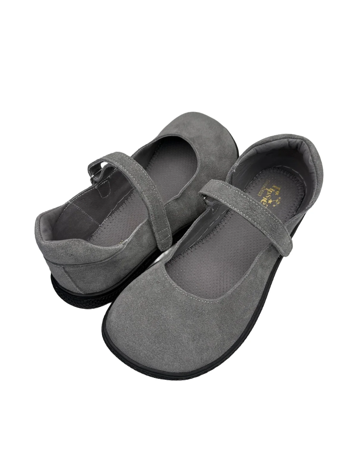 Tipsietoes 2025 Sprinng Autumn Barefoot Leather Ballerina For Women With Flat Soft Sole Zero Drop Wider Toes Box Light Weight