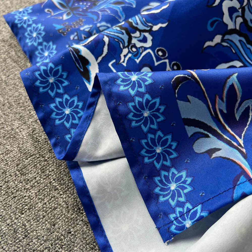 Women's Dress Palace Retro Printing Spring Autumn Winter Long Sleeve Elegant Dresses Single Breasted A-Line Shirts Vestidos Robe