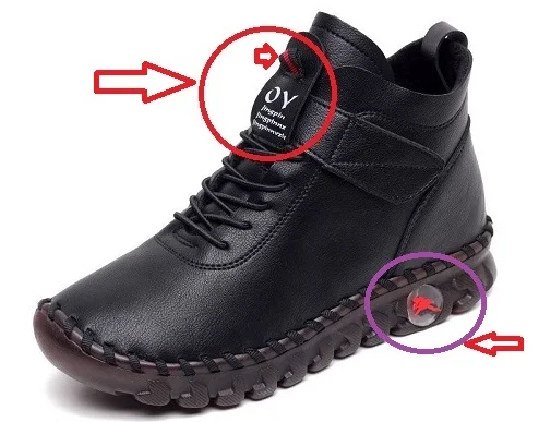 Orthopedic Shoes Soft Leather Flats Women's Driving Loafers Fur Moccasins Woman Cushion Sneaker Mom Red Plush Shoes Big Size 42