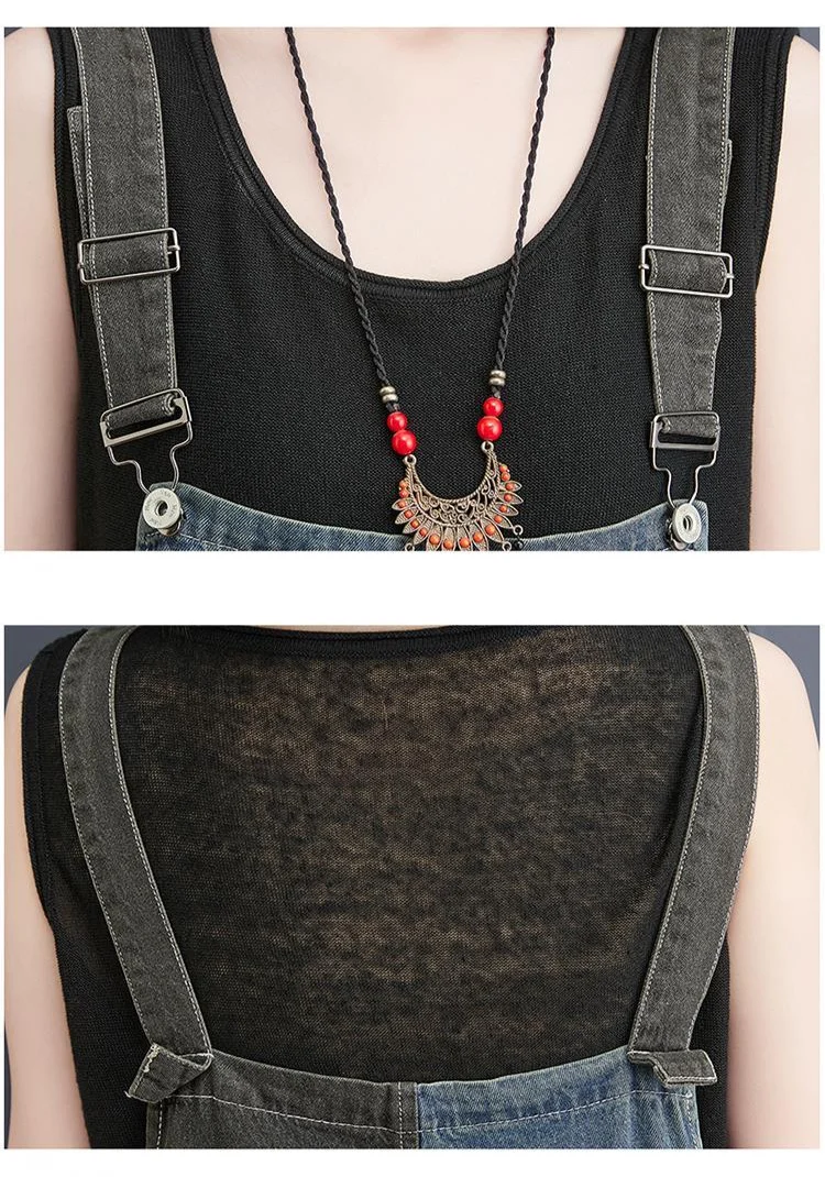 Amax luluE 2024 Korean Summer Design Women Plaid Ripped Denim Overalls Ladies Vintage Oversized Jeans Girl Punk Style Trousers