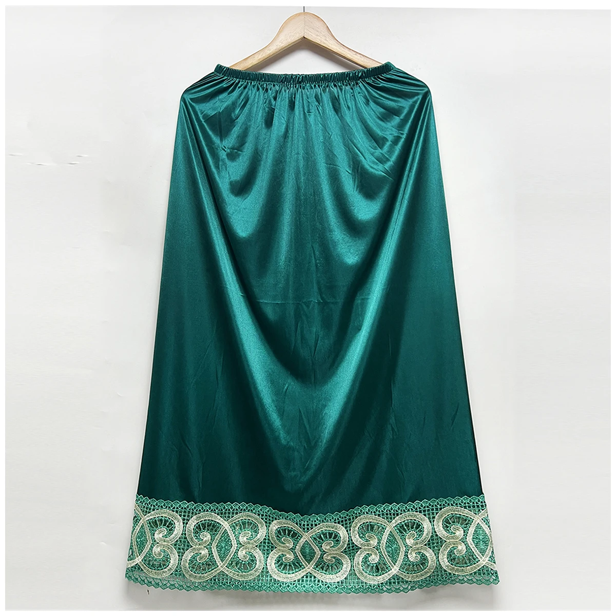 2026 Latest Comfort Women's Relaxed Long Skirt Lace Knee Length Elastic High Waist Flared Pleated Swing Skirt Cool Summer Dress
