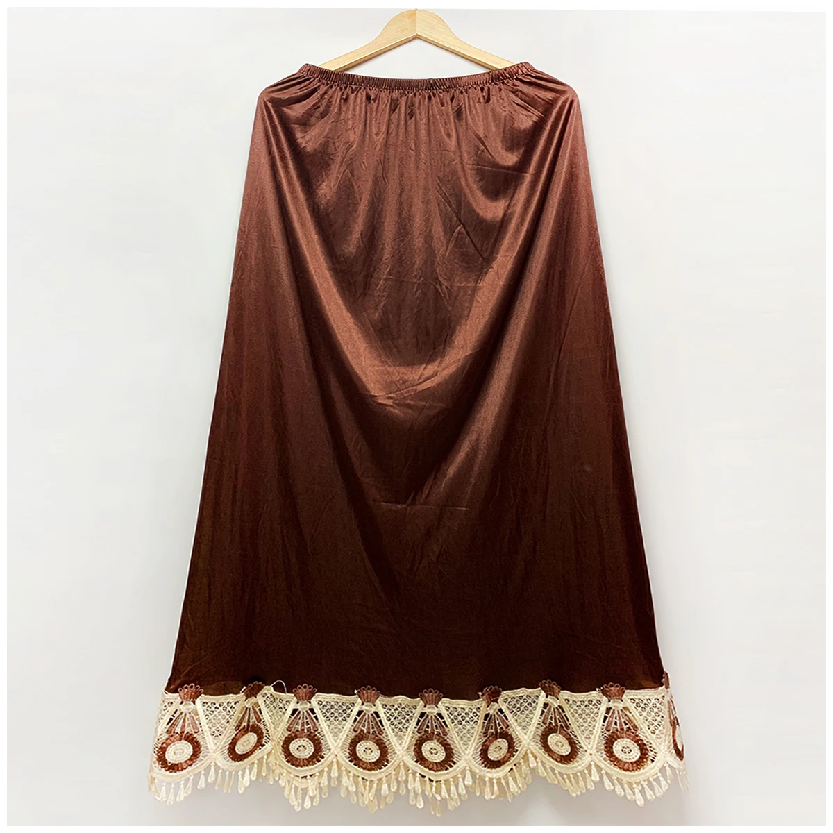 2026 Latest Comfort Women's Relaxed Long Skirt Lace Knee Length Elastic High Waist Flared Pleated Swing Skirt Cool Summer Dress