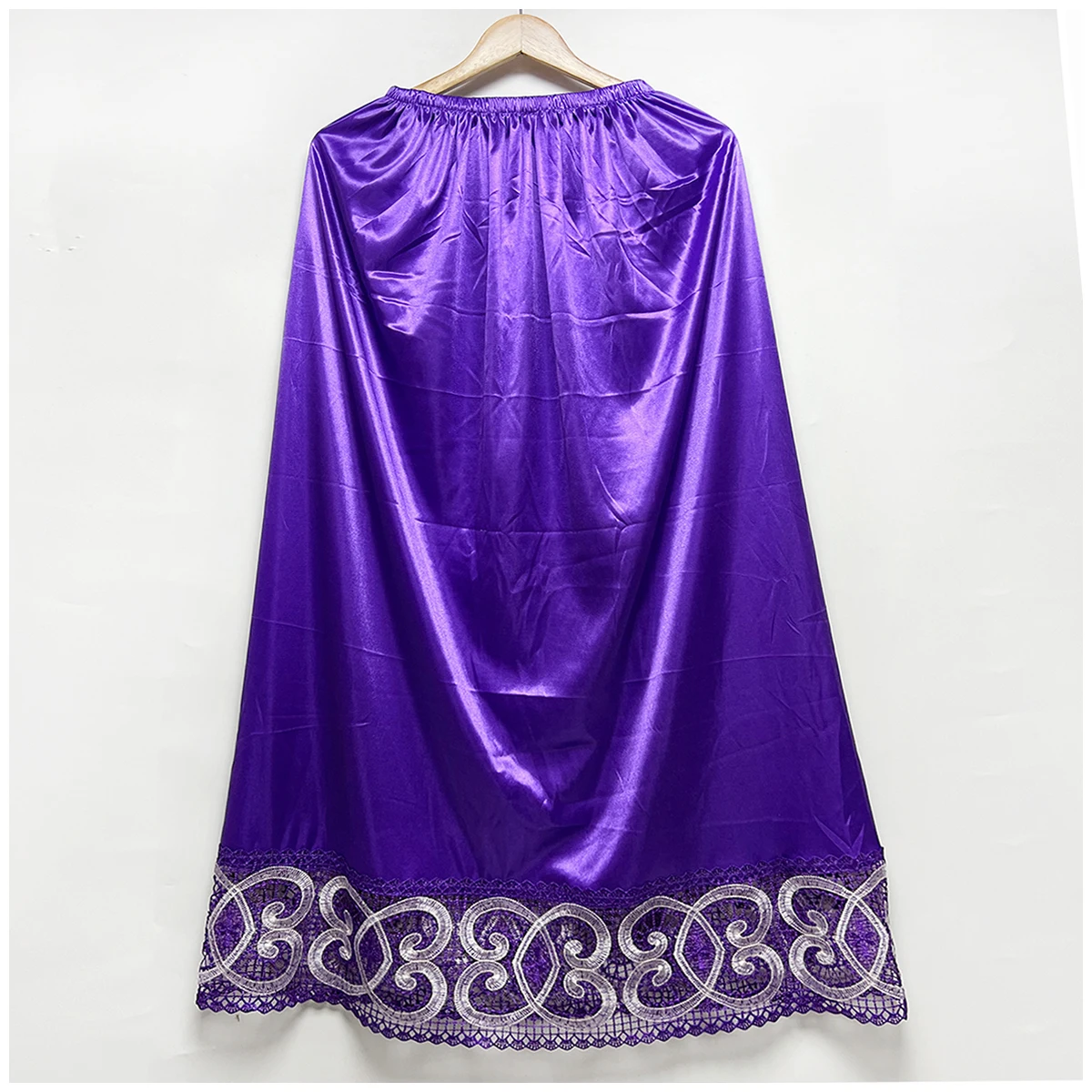 2026 Latest Comfort Women's Relaxed Long Skirt Lace Knee Length Elastic High Waist Flared Pleated Swing Skirt Cool Summer Dress