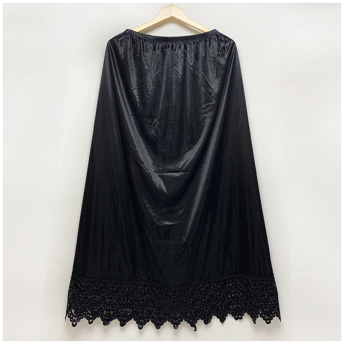 2026 Latest Comfort Women's Relaxed Long Skirt Lace Knee Length Elastic High Waist Flared Pleated Swing Skirt Cool Summer Dress