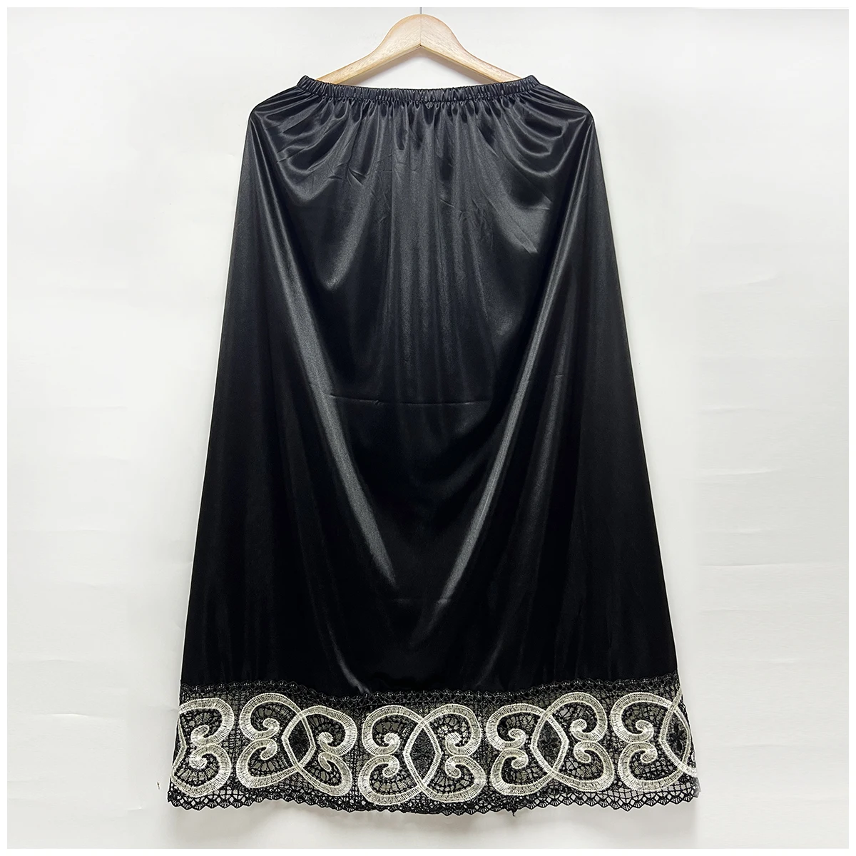 2026 Latest Comfort Women's Relaxed Long Skirt Lace Knee Length Elastic High Waist Flared Pleated Swing Skirt Cool Summer Dress