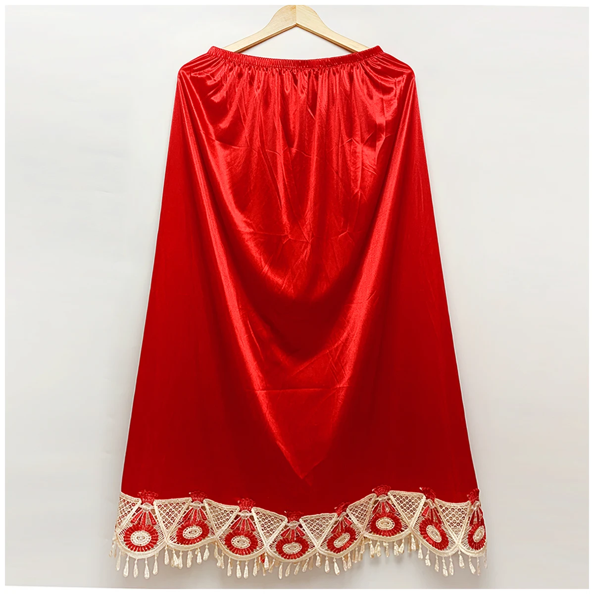 2026 Latest Comfort Women's Relaxed Long Skirt Lace Knee Length Elastic High Waist Flared Pleated Swing Skirt Cool Summer Dress
