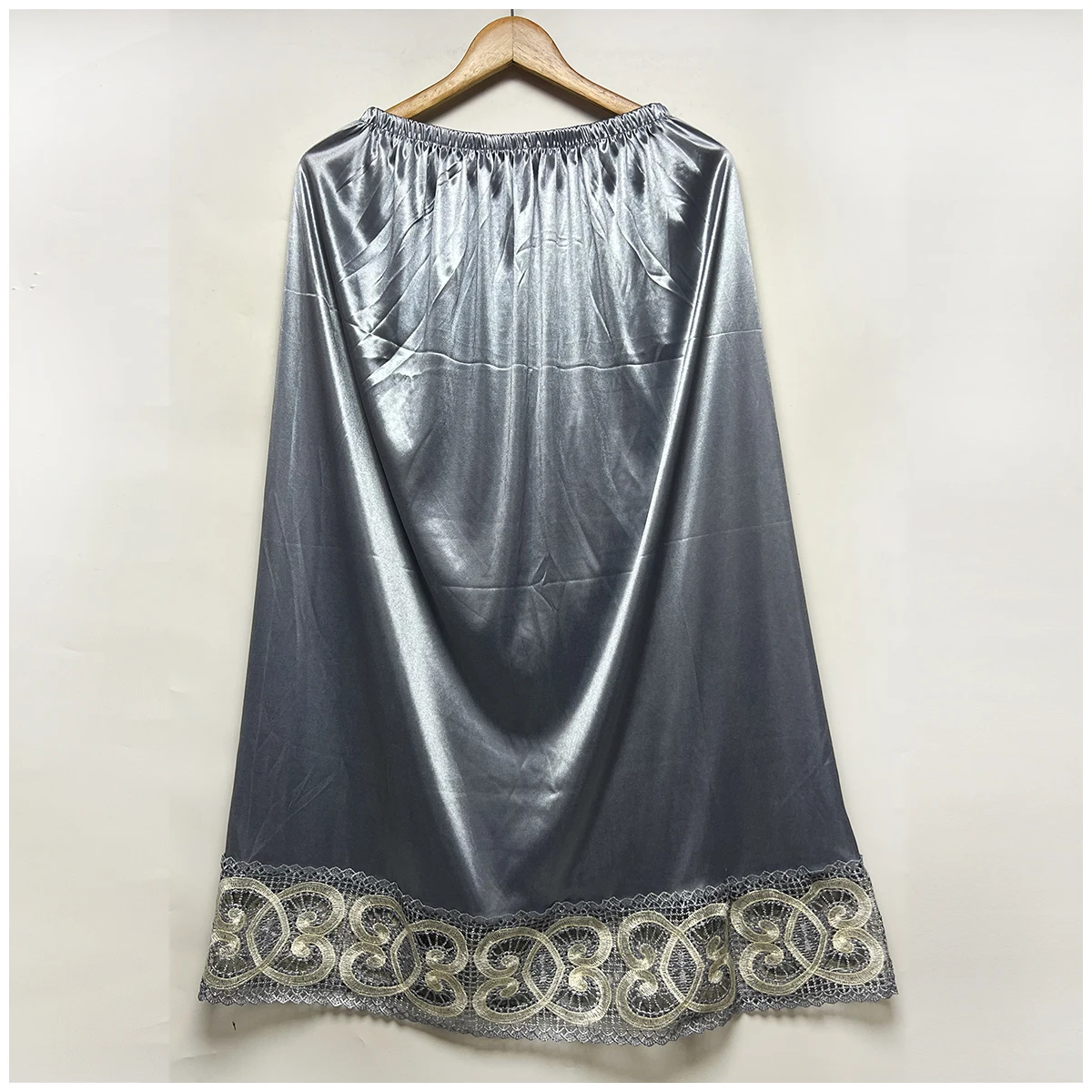 2026 Latest Comfort Women's Relaxed Long Skirt Lace Knee Length Elastic High Waist Flared Pleated Swing Skirt Cool Summer Dress