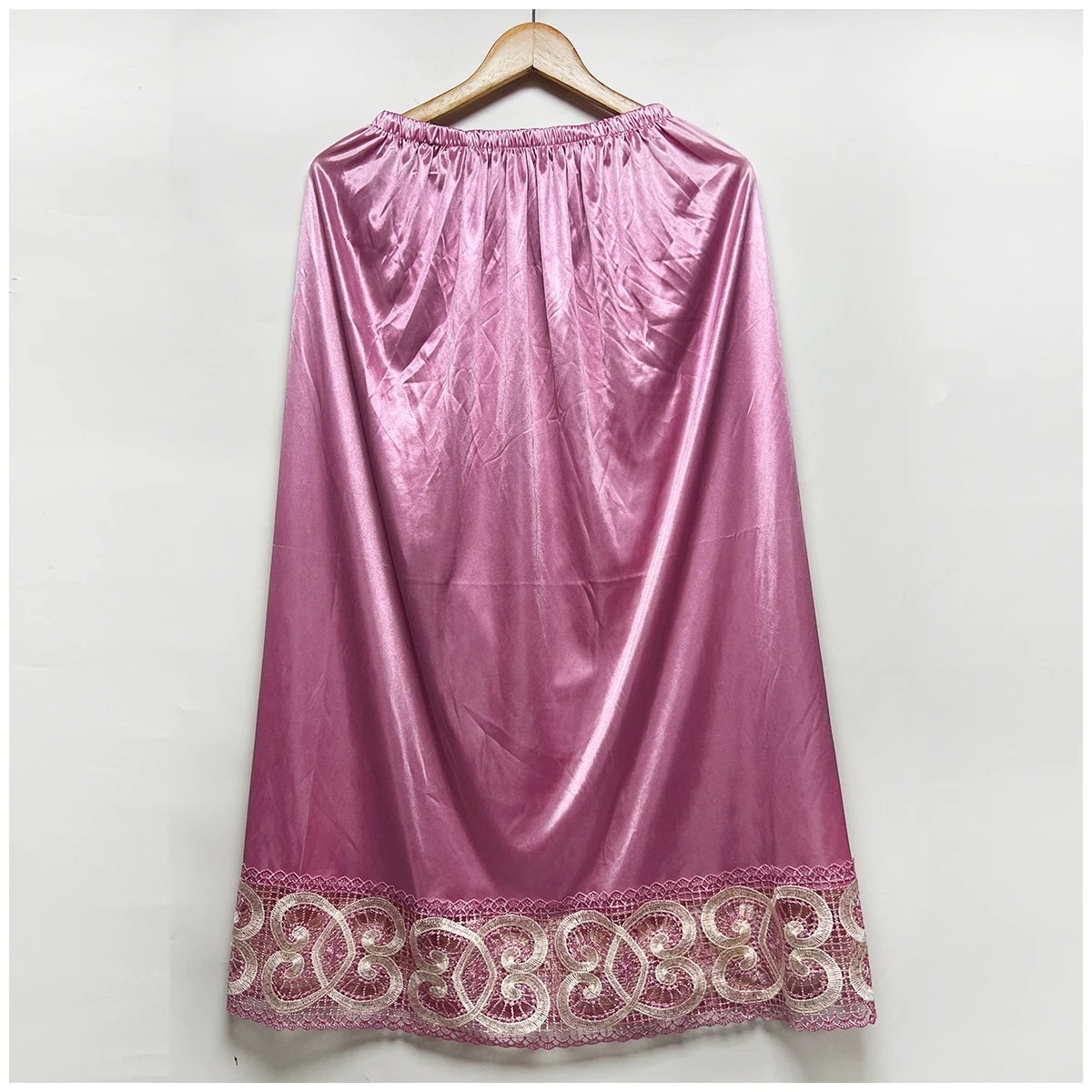 2026 Latest Comfort Women's Relaxed Long Skirt Lace Knee Length Elastic High Waist Flared Pleated Swing Skirt Cool Summer Dress