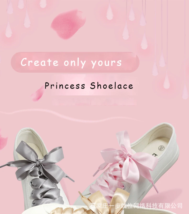 Silk Laces Women's Satin Shoes Accessories Sneakers All-match Pink With Laces Canvas Shoelaces 1 Pair Length Lace 80/100/120
