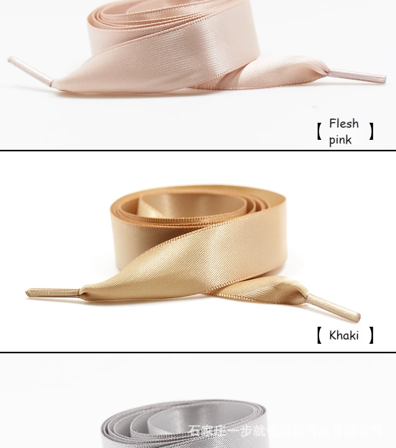 Silk Laces Women's Satin Shoes Accessories Sneakers All-match Pink With Laces Canvas Shoelaces 1 Pair Length Lace 80/100/120