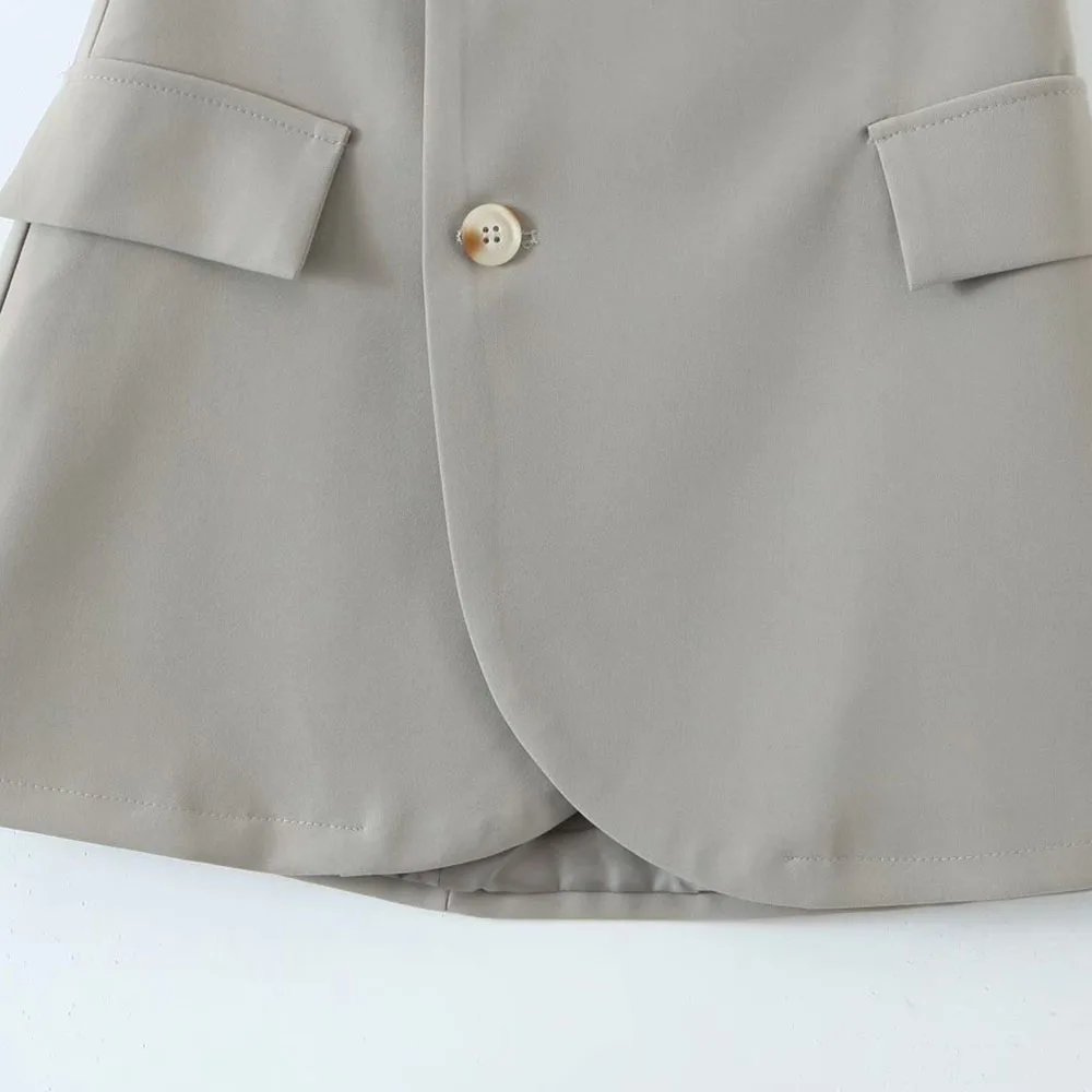 XEASY 2021 Women Fashion Set Vintage Single Button Short Blazer Female High Waist Asymmetrical A-Line Skirt England Style Suit