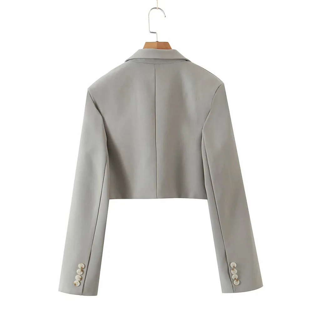 XEASY 2021 Women Fashion Set Vintage Single Button Short Blazer Female High Waist Asymmetrical A-Line Skirt England Style Suit