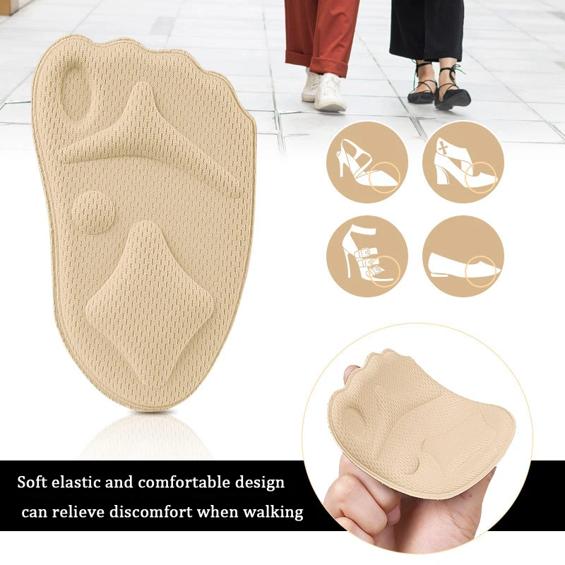 Women Forefoot Half Insoles for Shoes Shoe Size Reduce Insert Shoe Pads Comfort High Heels Toe Protector Cushion Foot Care Pad
