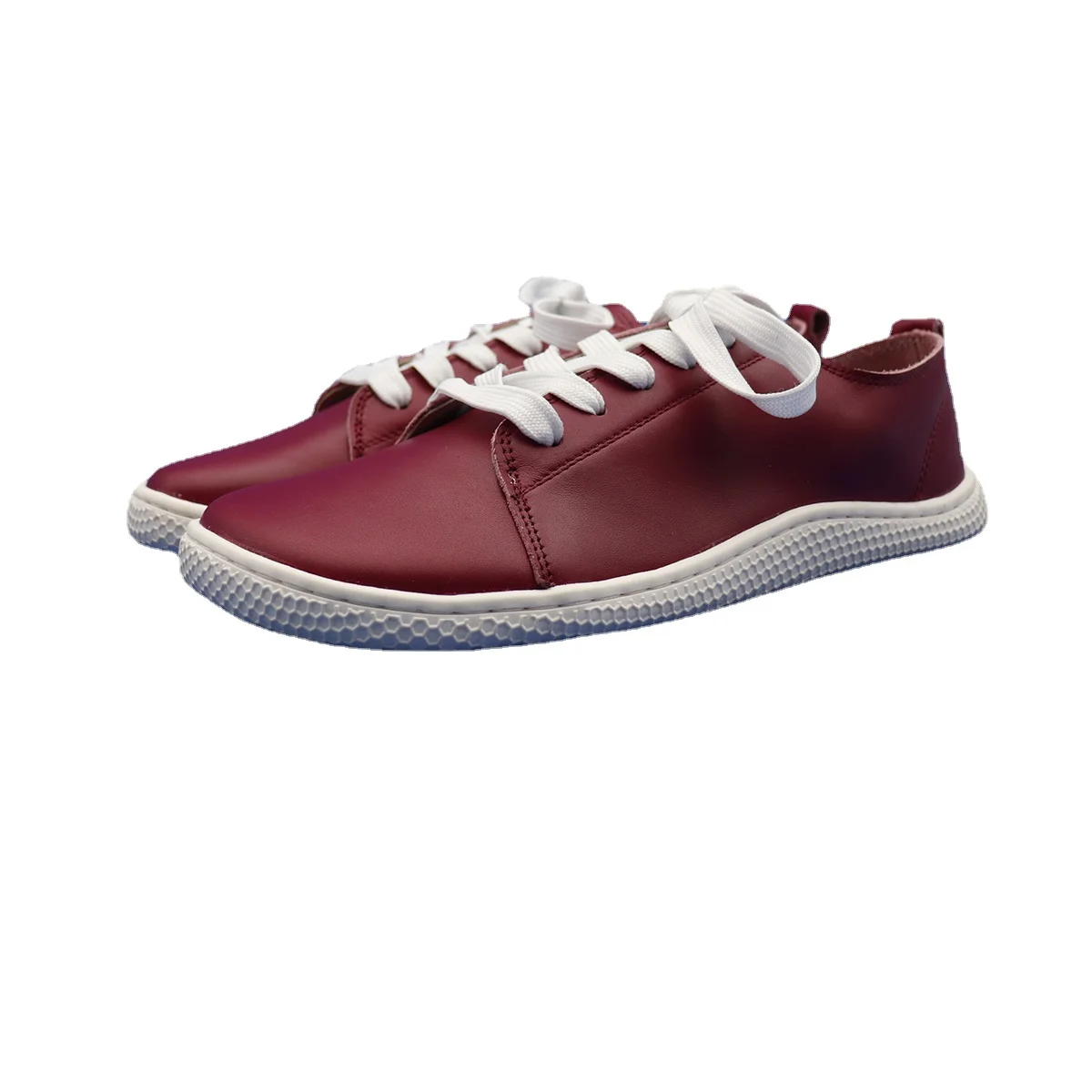 Tipsietoes 2025 Sprinng Barefoot Leather Sneaker For Women Flat Soft Thin Out Sole Zero Drop Wider Toe Box Flexible Light Weight