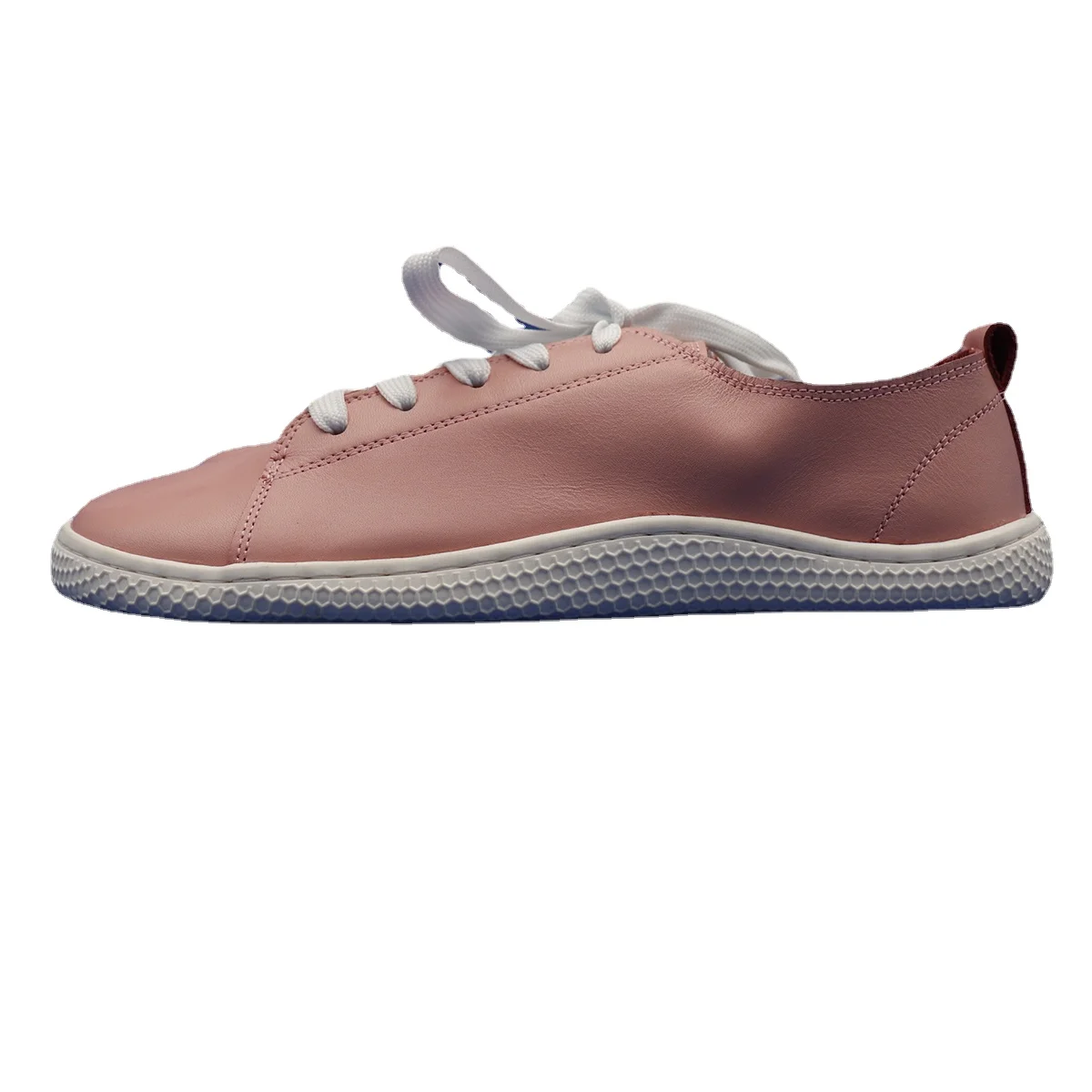 Tipsietoes 2025 Sprinng Barefoot Leather Sneaker For Women Flat Soft Thin Out Sole Zero Drop Wider Toe Box Flexible Light Weight