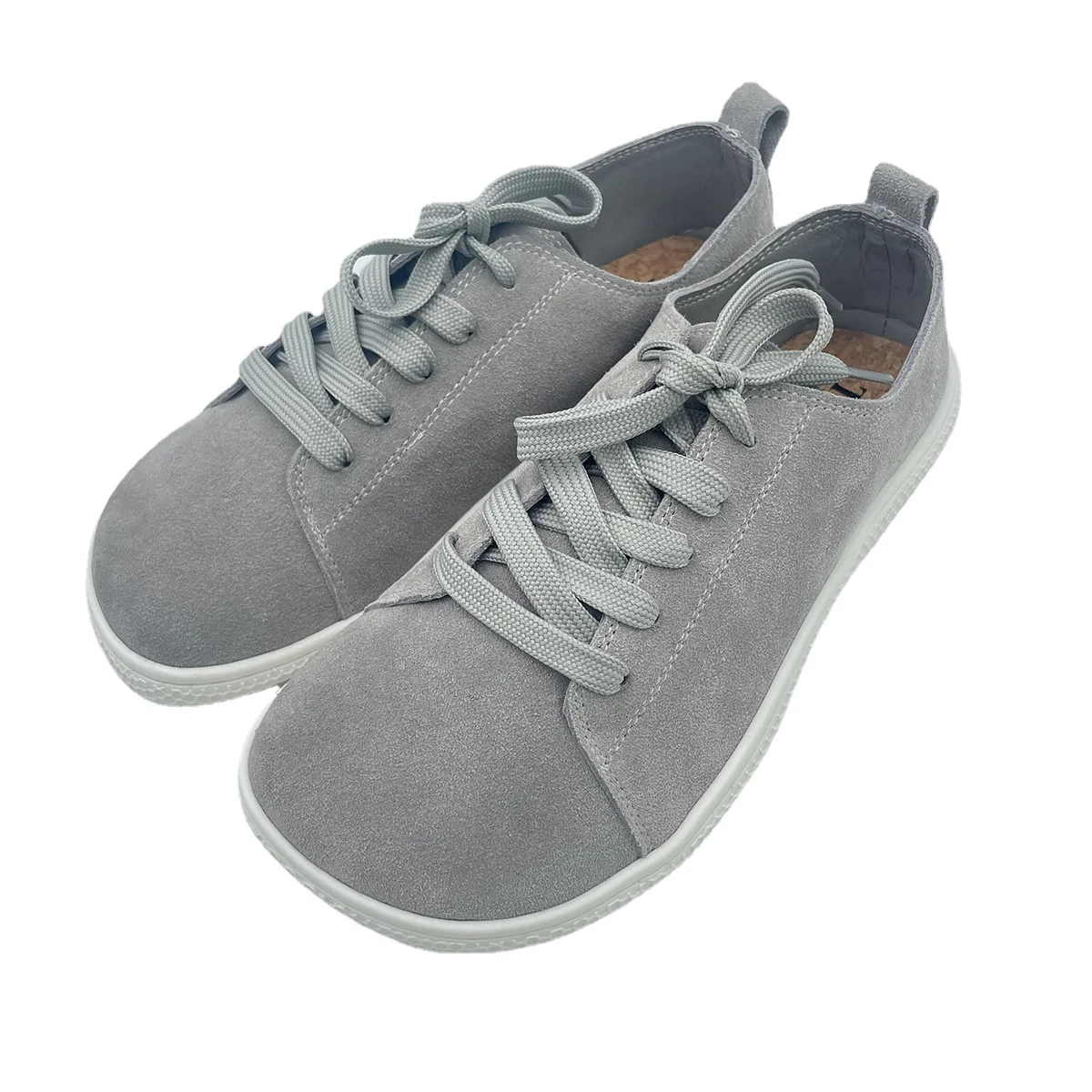 Tipsietoes 2025 Sprinng Barefoot Leather Sneaker For Women Flat Soft Thin Out Sole Zero Drop Wider Toe Box Flexible Light Weight