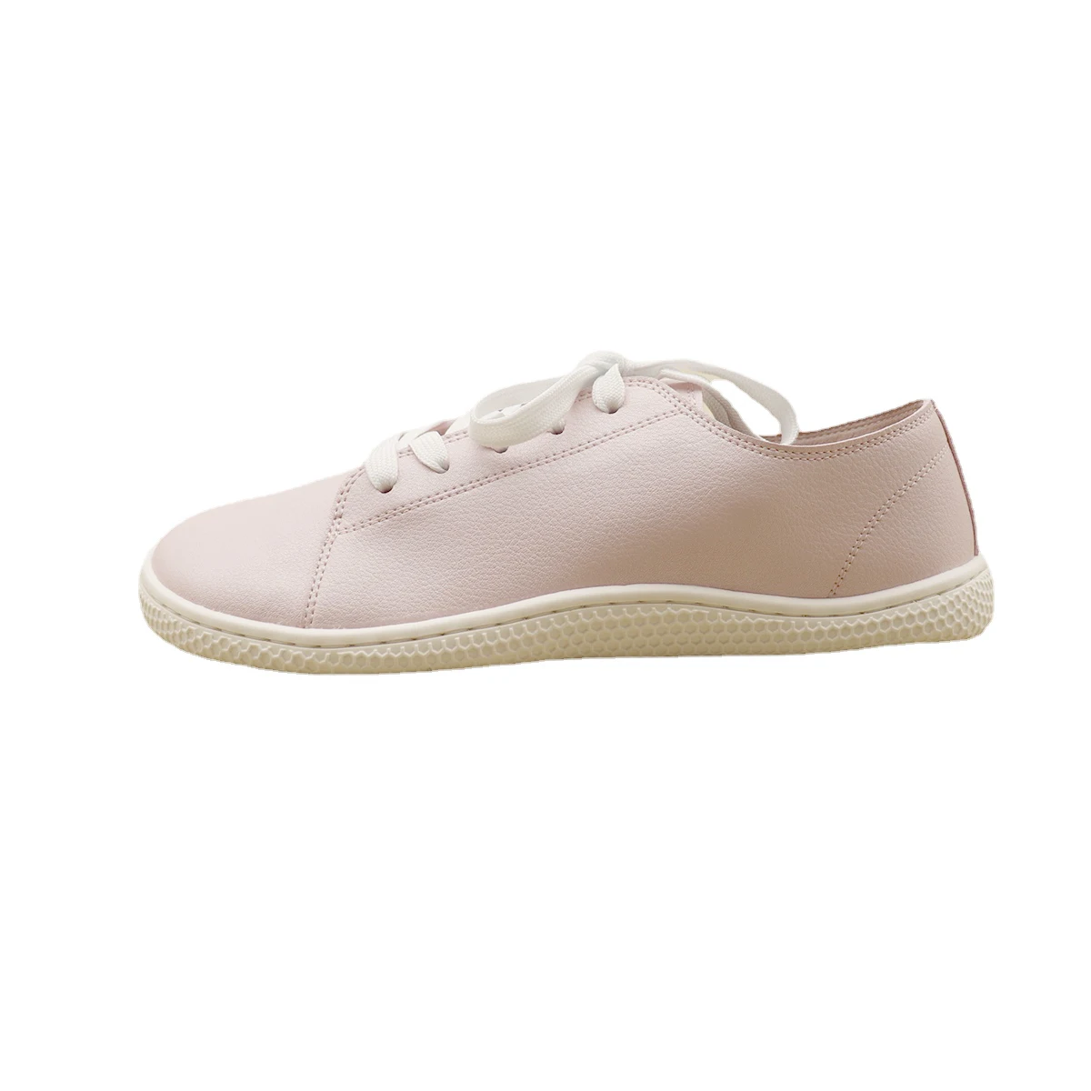 Tipsietoes 2025 Sprinng Barefoot Leather Sneaker For Women Flat Soft Thin Out Sole Zero Drop Wider Toe Box Flexible Light Weight