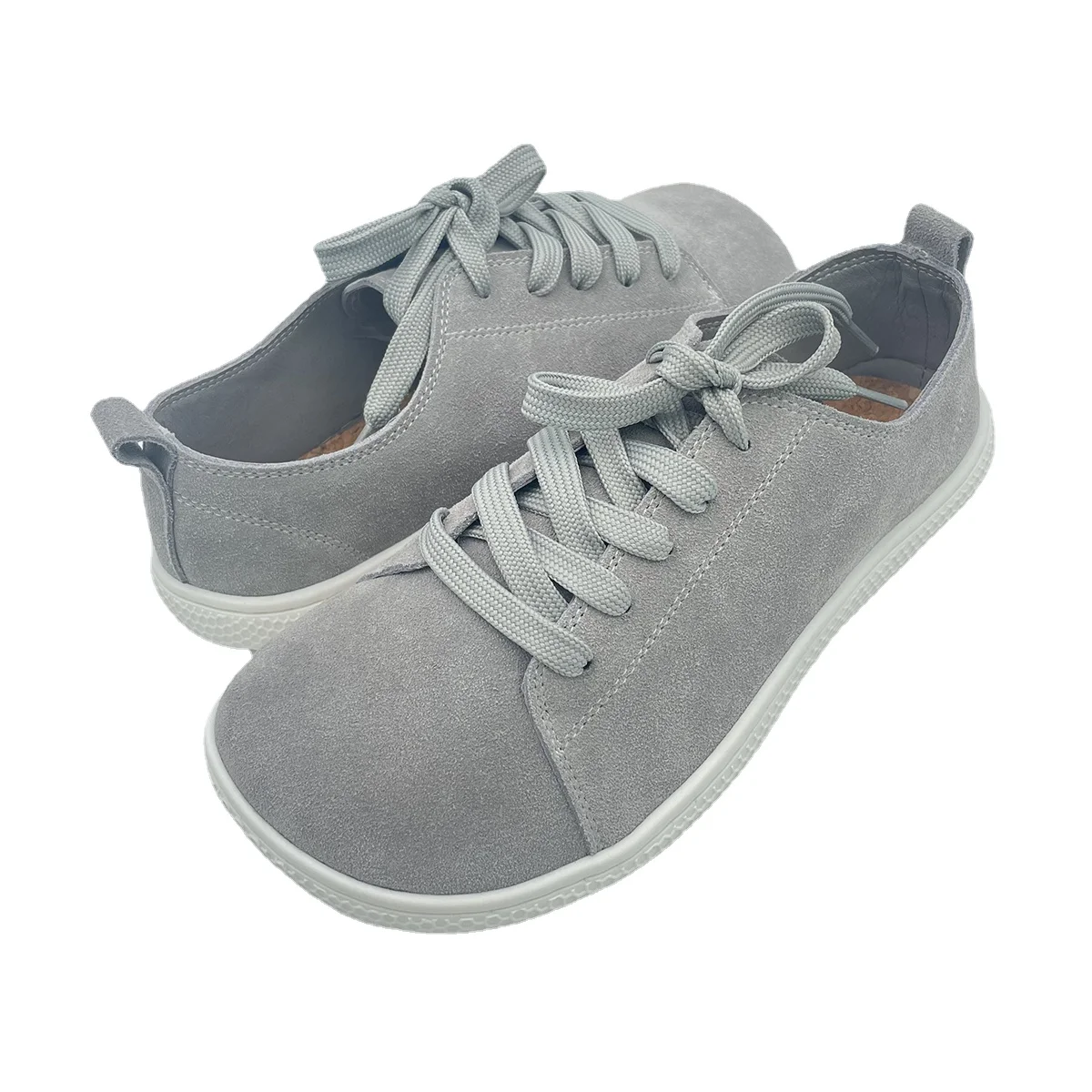 Tipsietoes 2025 Sprinng Barefoot Leather Sneaker For Women Flat Soft Thin Out Sole Zero Drop Wider Toe Box Flexible Light Weight