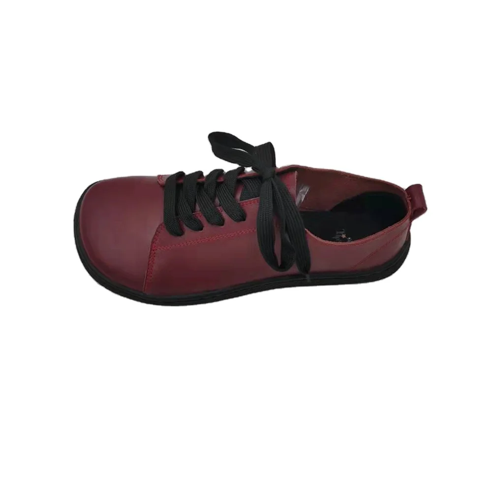 Tipsietoes 2025 Sprinng Barefoot Leather Sneaker For Women Flat Soft Thin Out Sole Zero Drop Wider Toe Box Flexible Light Weight
