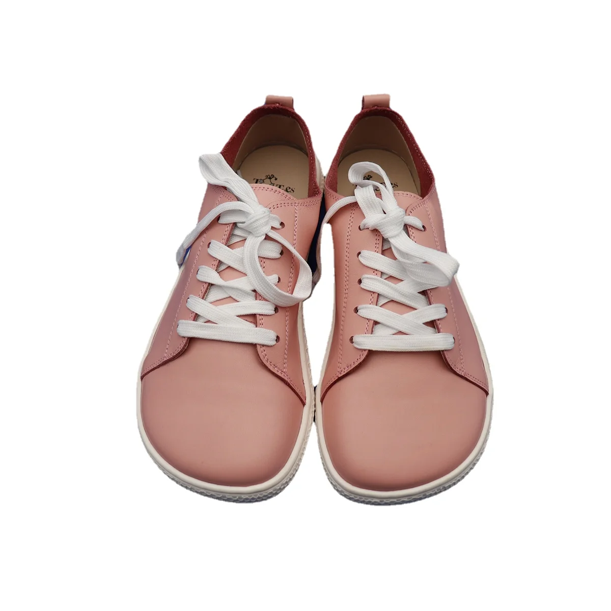Tipsietoes 2025 Sprinng Barefoot Leather Sneaker For Women Flat Soft Thin Out Sole Zero Drop Wider Toe Box Flexible Light Weight