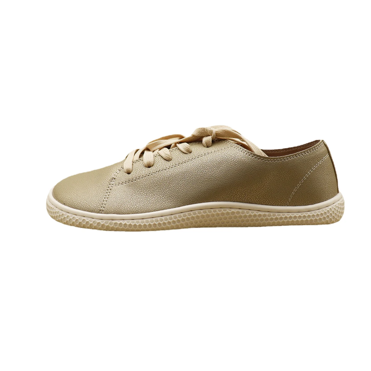 Tipsietoes 2025 Sprinng Barefoot Leather Sneaker For Women Flat Soft Thin Out Sole Zero Drop Wider Toe Box Flexible Light Weight