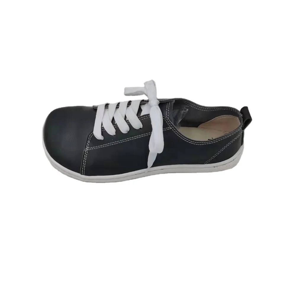 Tipsietoes 2025 Sprinng Barefoot Leather Sneaker For Women Flat Soft Thin Out Sole Zero Drop Wider Toe Box Flexible Light Weight