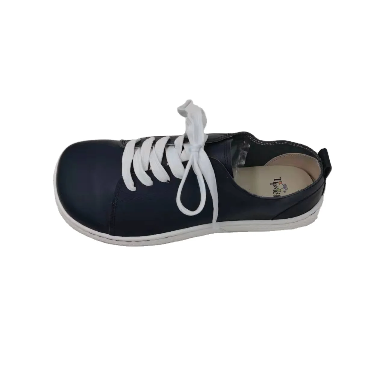Tipsietoes 2025 Sprinng Barefoot Leather Sneaker For Women Flat Soft Thin Out Sole Zero Drop Wider Toe Box Flexible Light Weight
