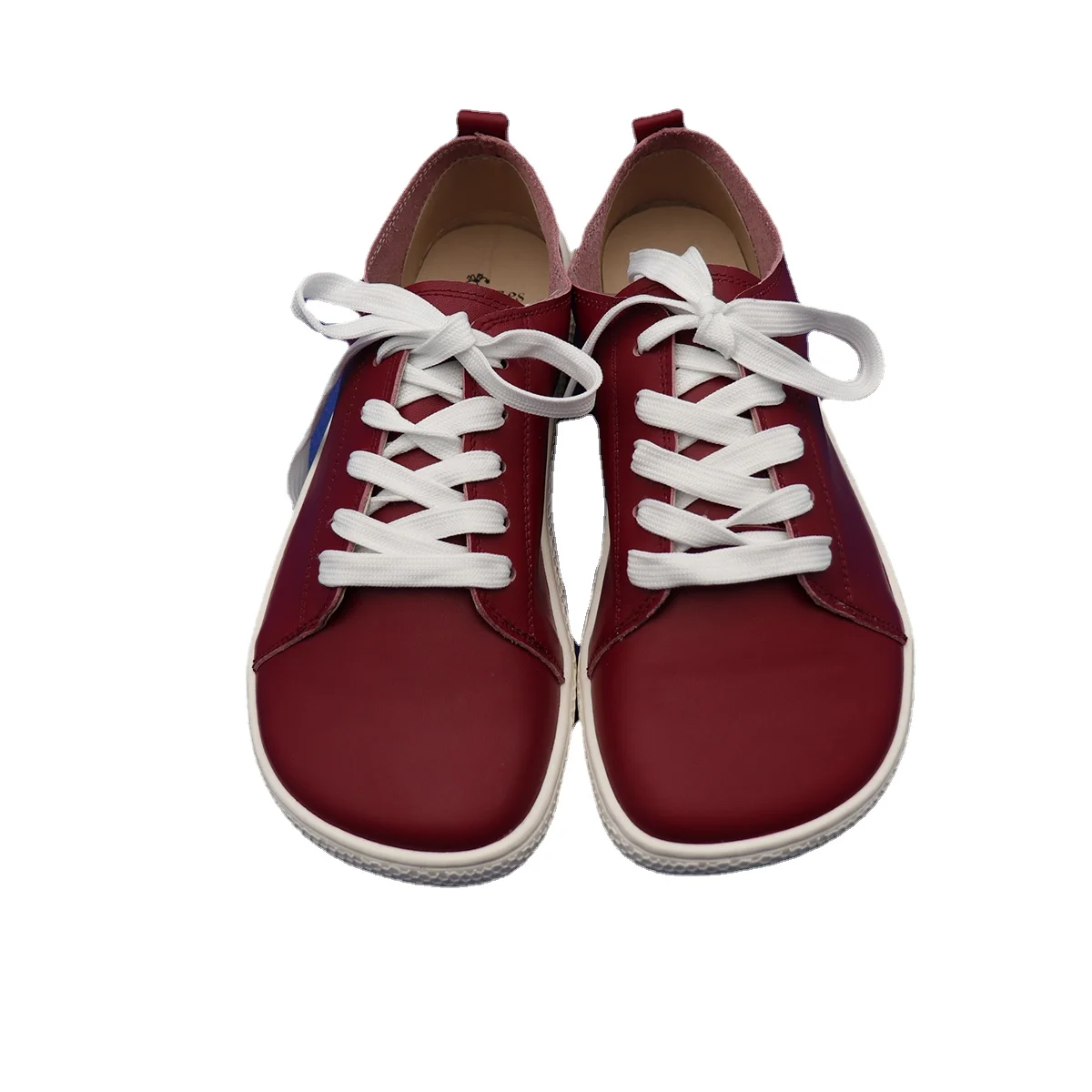 Tipsietoes 2025 Sprinng Barefoot Leather Sneaker For Women Flat Soft Thin Out Sole Zero Drop Wider Toe Box Flexible Light Weight