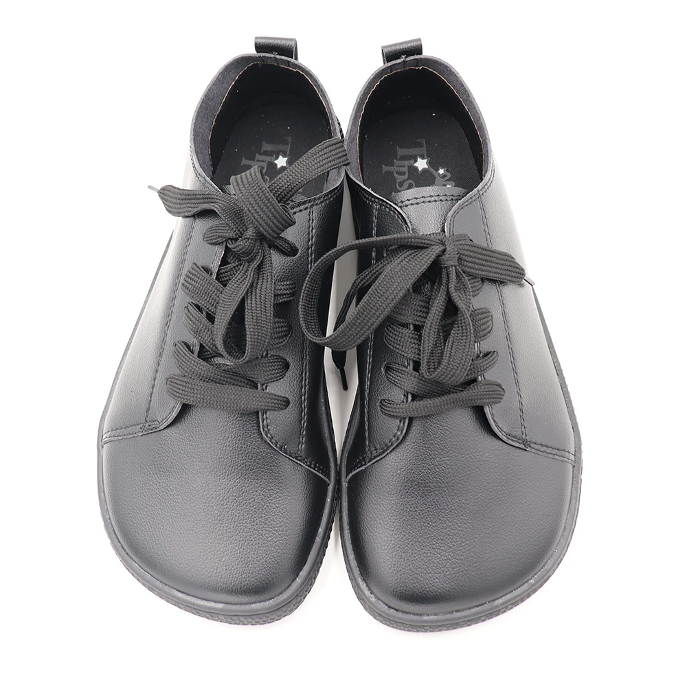 Tipsietoes 2025 Sprinng Barefoot Leather Sneaker For Women Flat Soft Thin Out Sole Zero Drop Wider Toe Box Flexible Light Weight