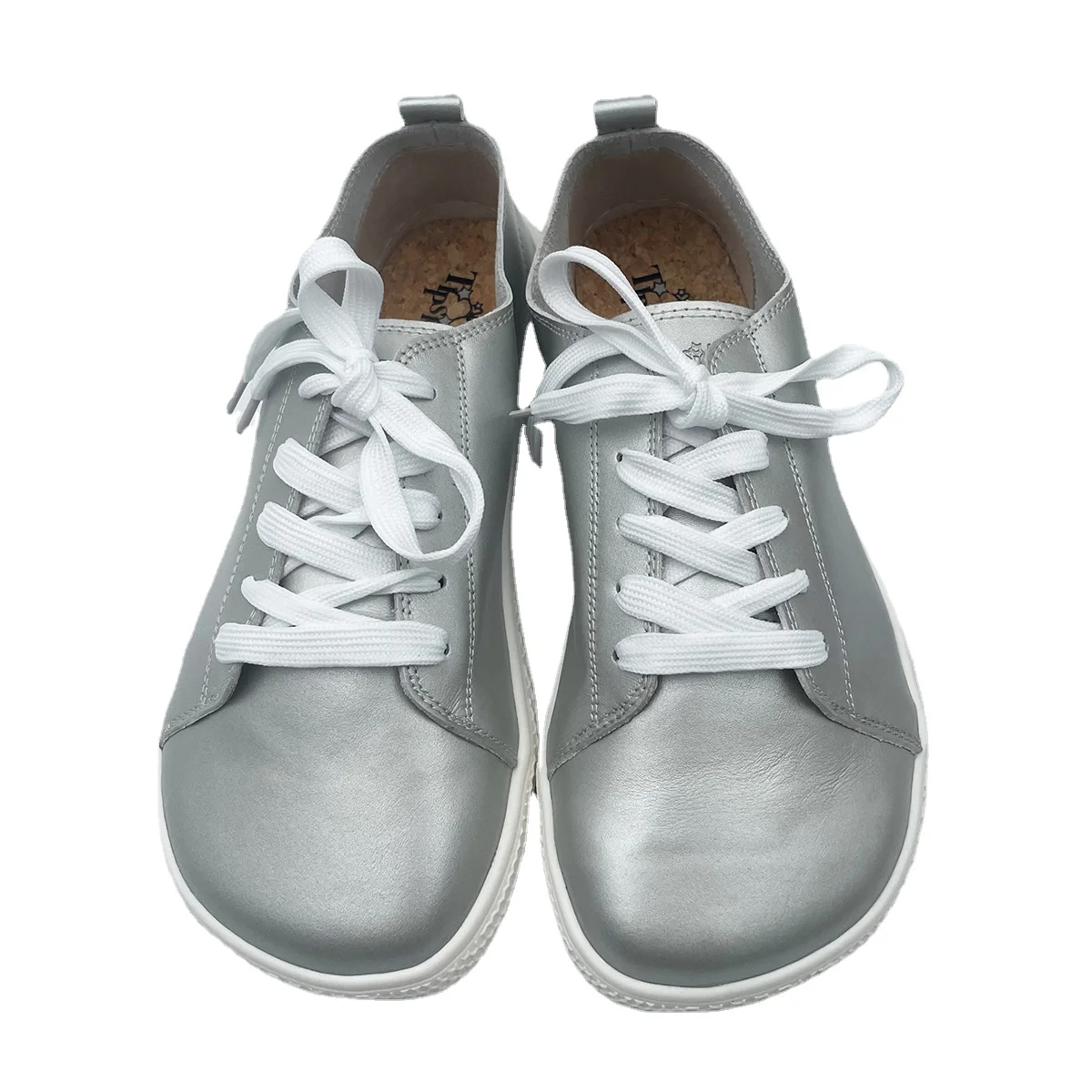 Tipsietoes 2025 Sprinng Barefoot Leather Sneaker For Women Flat Soft Thin Out Sole Zero Drop Wider Toe Box Flexible Light Weight