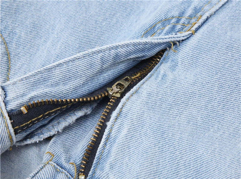 Blue Ripped Vintage Woman's Jeans Streetwear Harajuku High Waist Lace Up Pants Summer Fashion Straight Denim Trousers Ladies