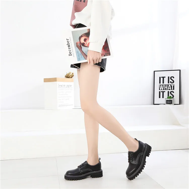 Retro Women Shoes Genuine Leather 2026 New Spring British Style Student Shoes Wild Thick Large Size 41 42 43 Ladies Oxford Shoes