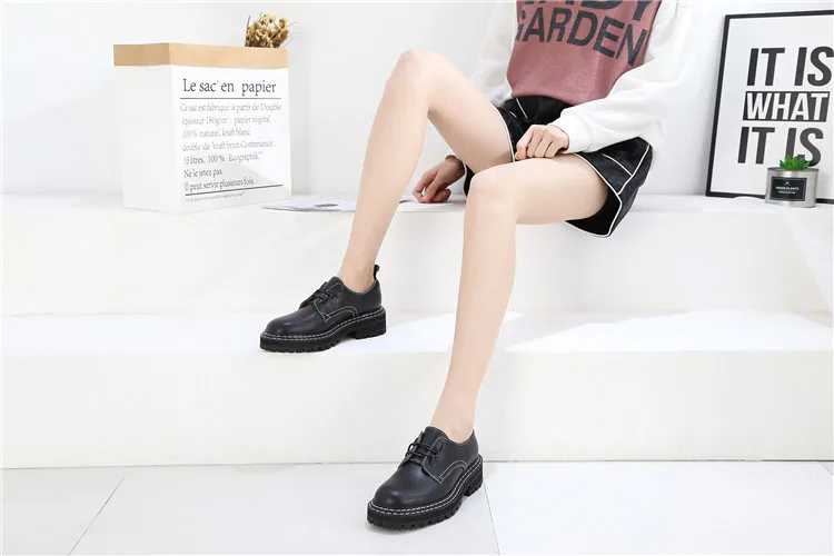 Retro Women Shoes Genuine Leather 2026 New Spring British Style Student Shoes Wild Thick Large Size 41 42 43 Ladies Oxford Shoes