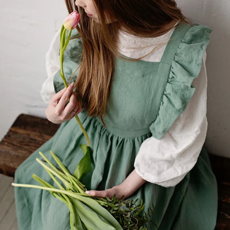 2026 New Cotton Linen Summer Women's Dress Casual Petal Sleeve Back Cross Elegant Dresses For Women Long Midi Vestidos