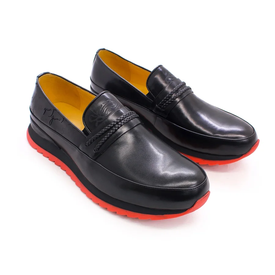 High-grade Leather Casual Men's Shoes Handmade Trendy Set of Feet Comfortable Sports Office Men's Banquet Leather Shoes