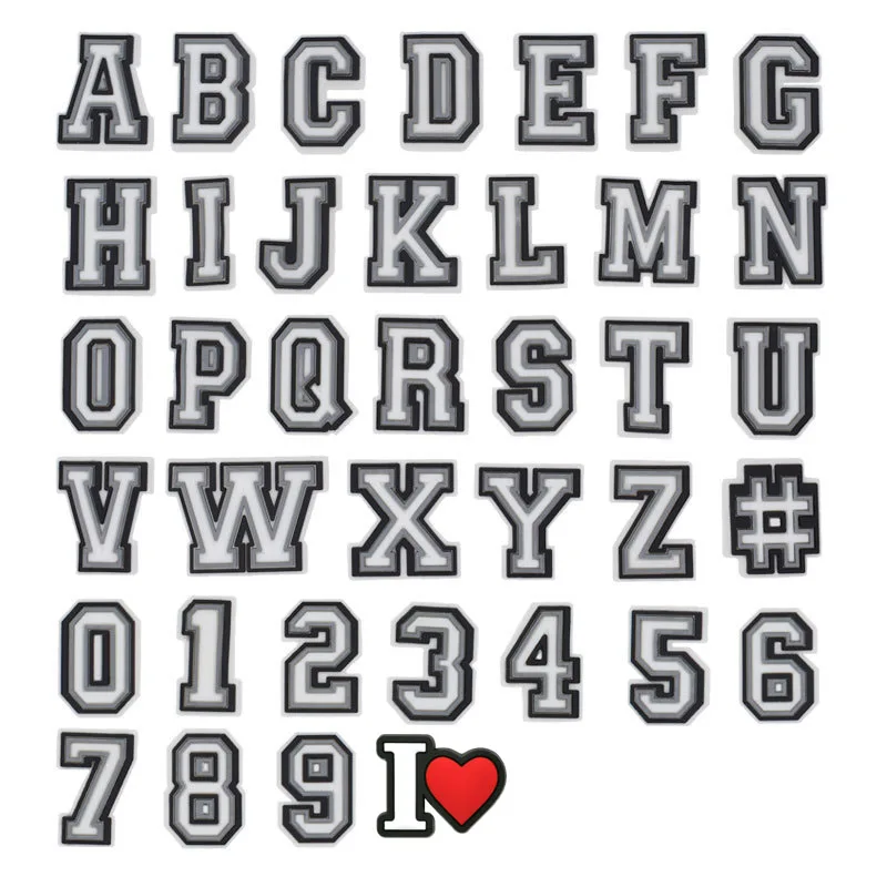 Letter Shoe Charms for Crocs Accessories Decoration Unisex DIY Sandals Badge Kids Jeans Women Charm Party Pins Shoe Accessories