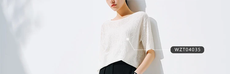 European station summer ice silk pleated short sleeve T-shirt women's round collar loose versatile solid color knit top
