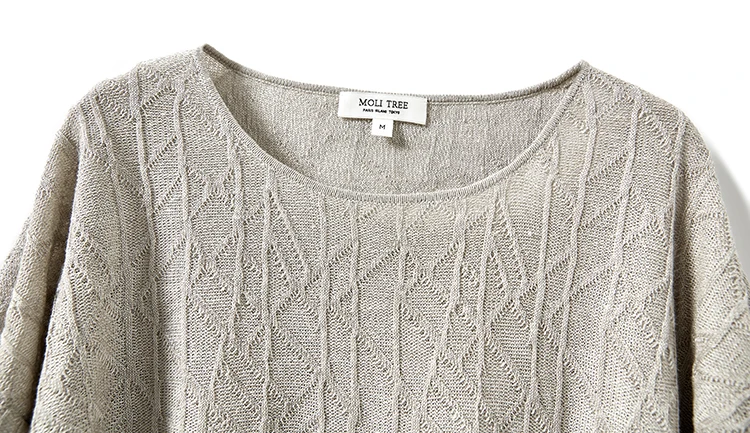 European station summer ice silk pleated short sleeve T-shirt women's round collar loose versatile solid color knit top