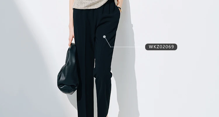 European station summer ice silk pleated short sleeve T-shirt women's round collar loose versatile solid color knit top