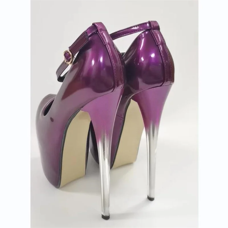 Crossdresser Red 19cm Ultra High Metal Thin Heels Cosplay Lace Bling Pumps Wedding Shoes Woman Steel Pipe Dance Stilettos