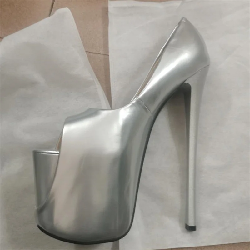 Crossdresser Red 19cm Ultra High Metal Thin Heels Cosplay Lace Bling Pumps Wedding Shoes Woman Steel Pipe Dance Stilettos