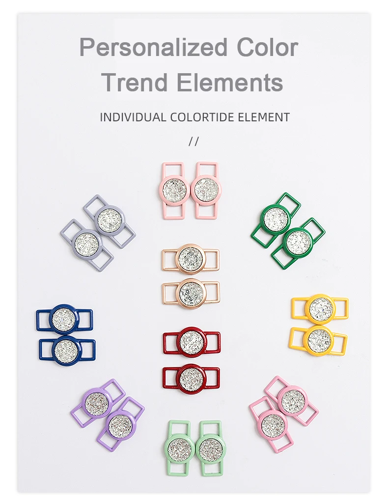 Luxurious Gemstone Diamond Shoelaces Decorative Metal Buckle Shoe Charms Color Shoelace DIY Sneaker Kits Shoe Accessories